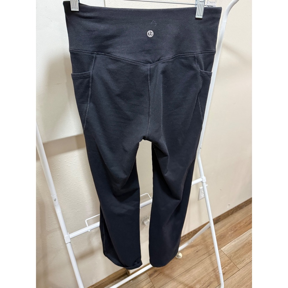 Fleece lined winter essentials Flare Leggings Black Medium Pockets Ewedoos - Picture 3 of 5